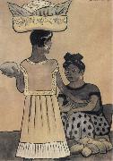 Diego Rivera Two Woman oil